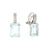 Orecchini con diamanti ed acquamarine