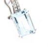 Orecchini con diamanti ed acquamarine