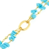 Bracciale in argento dorato e turchese
