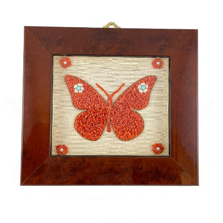 quadro corallo farfalla