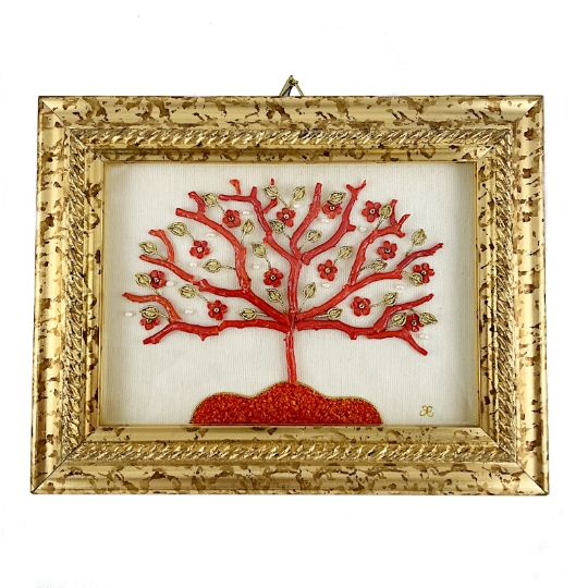 Quadro con corallo albero della vita