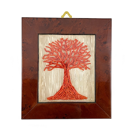 Quadro con corallo albero della vita