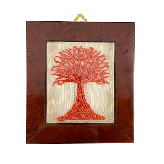 Quadro con corallo albero della vita