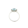 Anello con diamanti e acquamarina