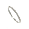 bracciale rigido in argento e zirconi