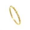 bracciale rigido in argento dorato e zirconi