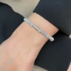 Bracciale rigido in argento e zirconi 
