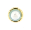 anello in argento acquamarina e perla