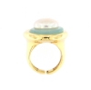 anello in argento acquamarina e perla