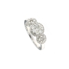 Anello trilogy con diamanti