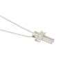 croce con diamanti baguette e princess