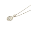 collana con pendente rotondo con diamanti