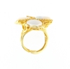 Anello in argento dorato perle e zirconi