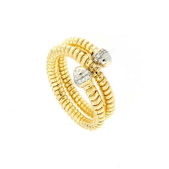 Anello in argento tubogas a spirale