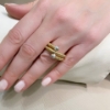Anello in argento dorato tubogas spirale
