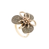 Anello fiore diamanti brown