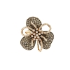 Anello fiore diamanti brown