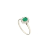 anello con smeraldo e diamanti