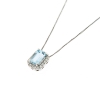 collana con pendente in acquamarina e diamanti