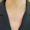 Collana con pendente in acquamarina e diamanti 