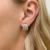 Orecchini con diamanti a conchiglia 