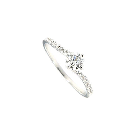 Anello con diamante cts 0,40