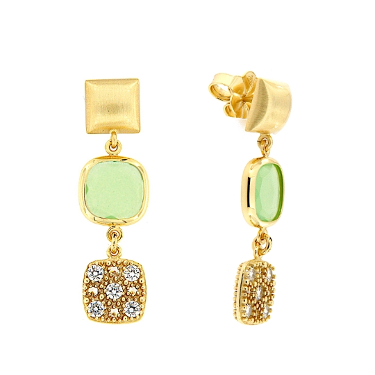 Orecchini Goccia Big Ametista Verde Idrotermale - Marakò Gioiello Italiano - Gioielli In Pietre - Foto 2