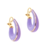 orecchini in argento e smalto glicine