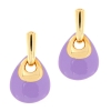 Orecchini in argento e smalto glicine