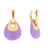 Orecchini in argento e smalto glicine