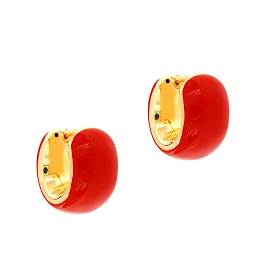 cerchi in argento e smalto rosso