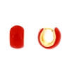 cerchi in argento e smalto rosso