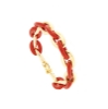 bracciale in argento e smalto rosso