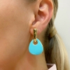 Orecchini in argento e smalto color turchese 
