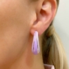 Orecchini in argento e smalto color glicine