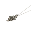 Collana con pendente in diamanti bianchi e neri
