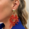 Orecchini in argento pendenti con corallo 