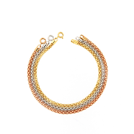 Trittico bracciali nei tre colori dell'oro