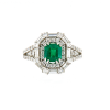 Anello con smeraldo e diamanti