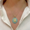 Collana con pendente in argento e turchese 