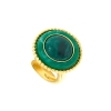 Anello in argento e malachite