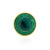 Anello in argento e malachite