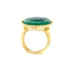 Anello in argento e malachite