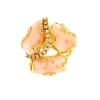 Anello in argento corallo rosa e zirconi