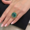 Anello in argento e malachite 