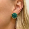 Orecchini in argento e malachite 