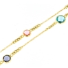 collana lunga in argento e pietre