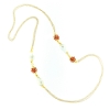 collana lunga in argento corallo e perle