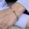 Bracciale in argento e zirconi colorati 