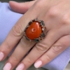 Anello in argento e corallo 